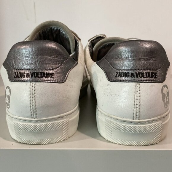 Zadig & Voltaire Leather White Sneakers - Picture 4 of 12